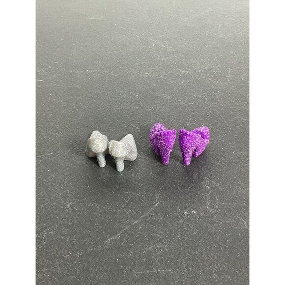 Fashion Doll Glitter High Heel Shoe Set Purple & Silver - Picture 3 of 3